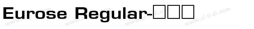 Eurose Regular字体转换